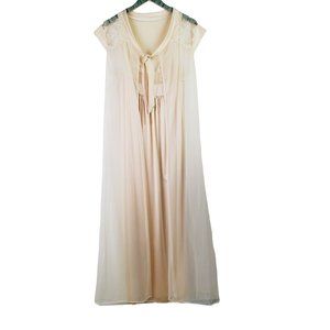 Vintage Jc Penney 2 Pc Robe & Night Gown Silky Ny… - image 1